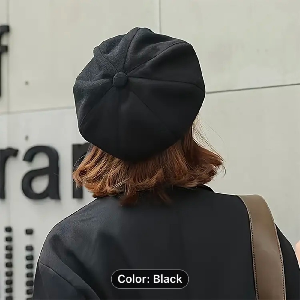 New Newsboy Hat Black - Picture 7 of 7